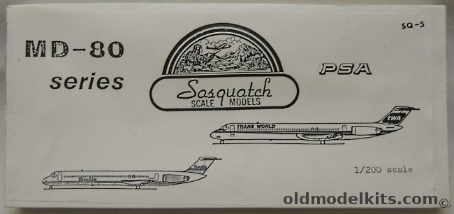 Sasquatch 1/200 Dougals MD-80  MD-83, SQ-5 plastic model kit